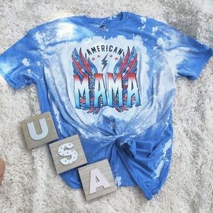 American Mama Fourth of July Bleached T-shirt